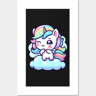 Blinking Unicorn Posters and Art